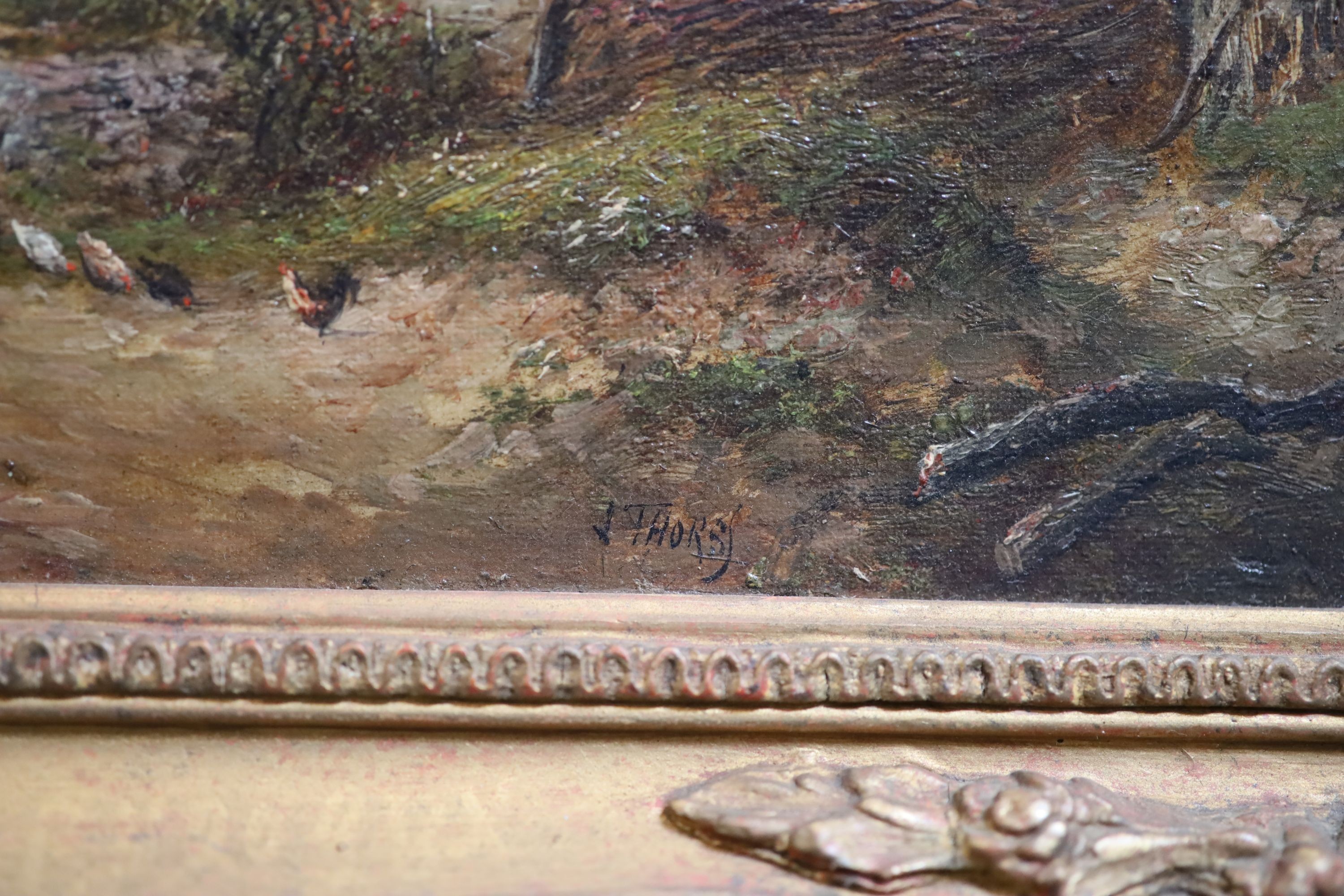 Joseph Thors (1835-1920), Old cottage near Bromsgrove & Thursley Common, Oil on canvas, a pair, 25 x 35cm.